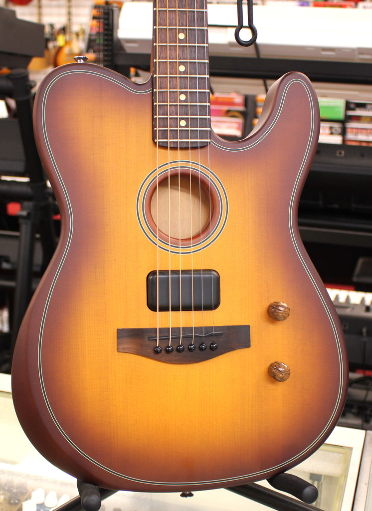 Fender Acoustasonic Standard Telecaster Thinline Acoustic Electric Guitar Honey Burst