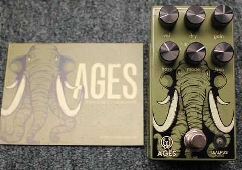 Walrus Audio Ages Five-State Overdrive Green Guitar Effects Pedal no Box