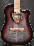 Ibanez ALT30FM Altstar Flamed-Top Dreadnought Acoustic-Electric Guitar Red Doom Burst