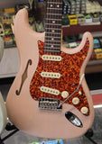 Fender Limited American Professional II Stratocaster Thinline Electric Guitar Transparent Shell Pink w/Case