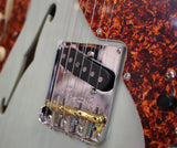 Fender Limited American Professional II Telecaster Thinline Electric Guitar Transparent Surf Green w/Case
