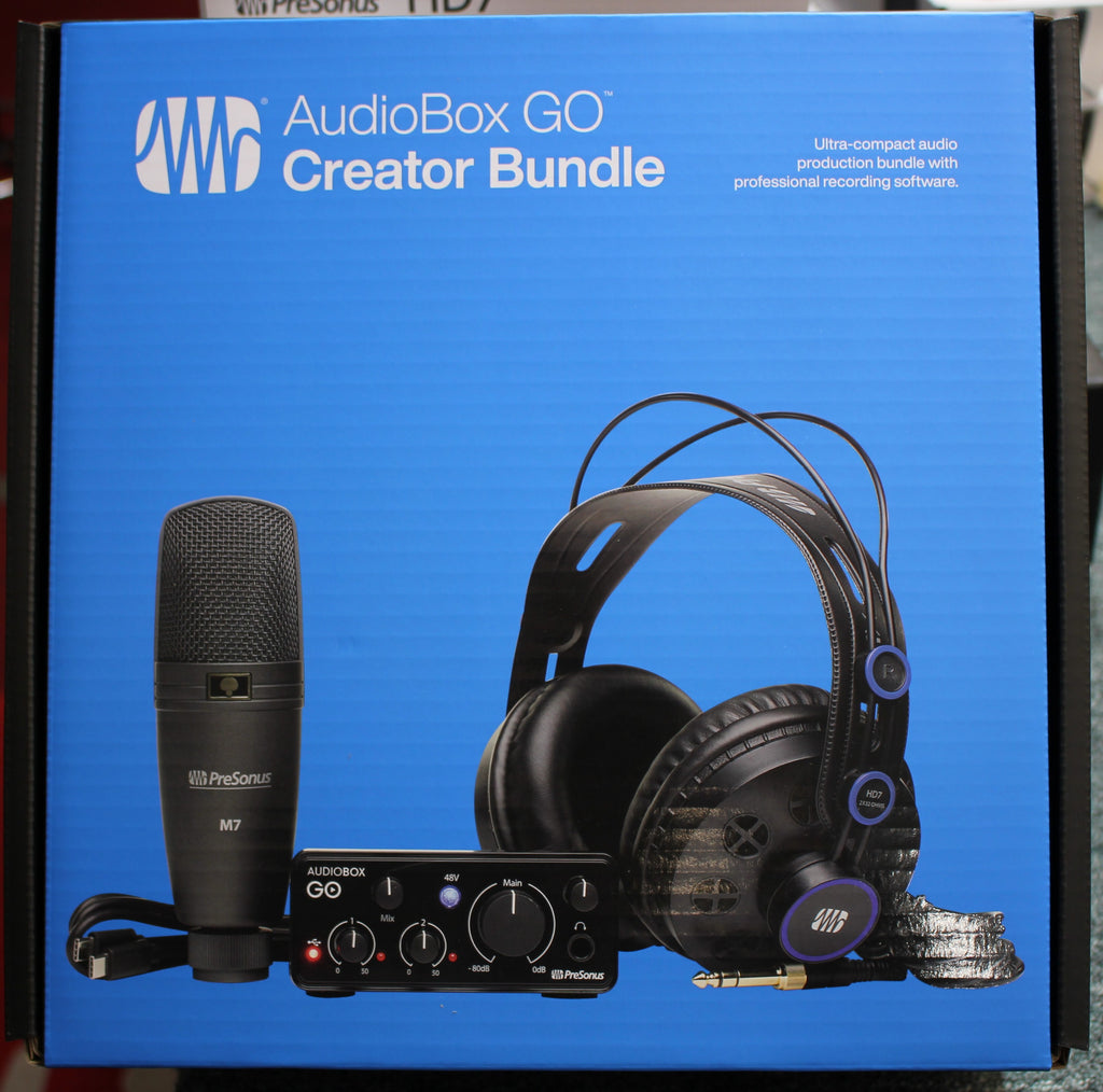 PreSonus AudioBox Go Creator Home Recording Bundle - Dr. Guitar Music
