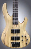 ESP LTD B-204SM Spalted Maple Electric 4 String Bass Guitar Satin Natural