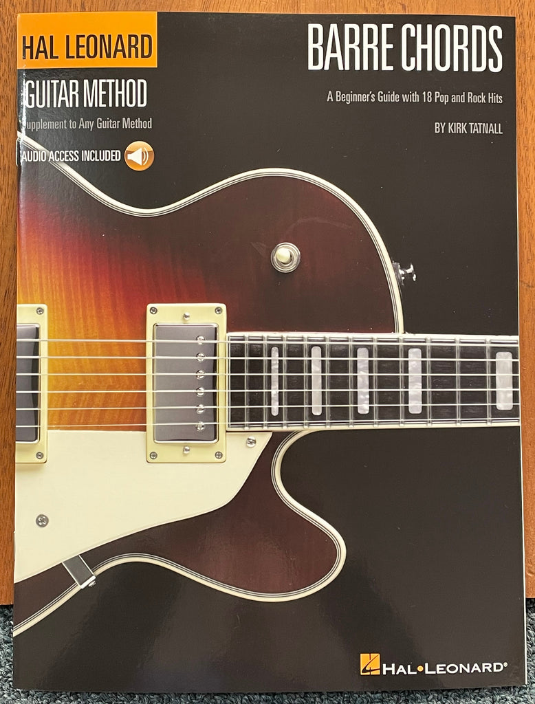 Hal Leonard Barre Chords A Beginner's Guide with Pop and Rock Hits Guitar Method Book Audio Online