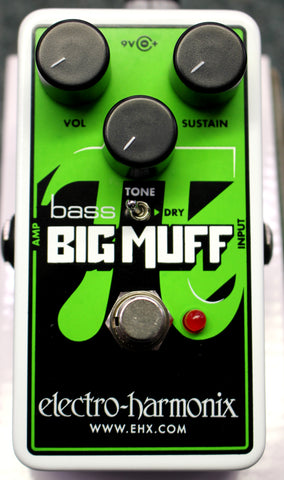 Electro Harmonix Nano Bass Big Muff Pi Distortion / Sustainer for Bass Effects Pedal w/Box