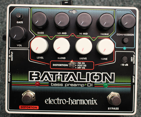 Electro-Harmonix Battalion Bass Preamp Compressor and DI Pedal w/Box