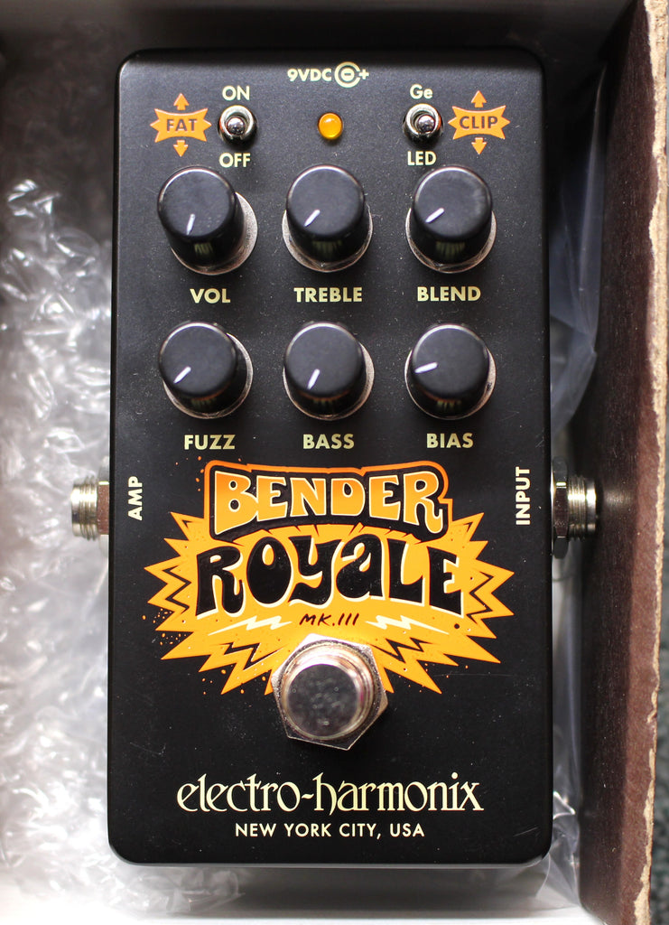 Electro-Harmonix Bender Royale Fuzz Black Guitar Effects Pedal w/Box - Dr. Guitar Music
