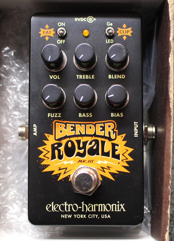 Electro-Harmonix Bender Royale Fuzz Black Guitar Effects Pedal w/Box - Dr. Guitar Music