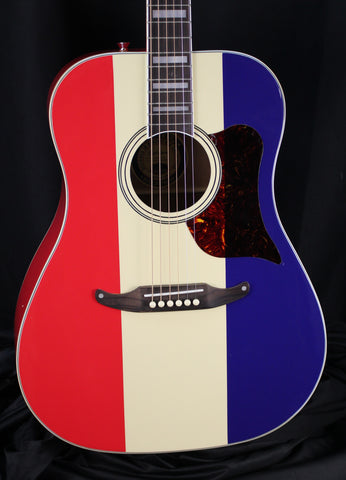 Fender Limited Edition Buck Owens Kingman Acoustic Electric Guitar Red White Blue w/Case