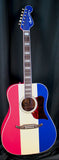 Fender Limited Edition Buck Owens Kingman Acoustic Electric Guitar Red White Blue w/Case