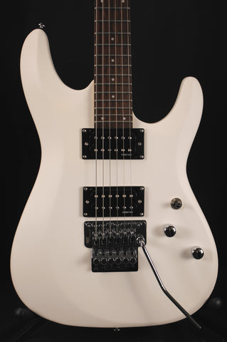 Schecter C-6 Deluxe Floyd Rose Tremolo Electric Guitar Satin White