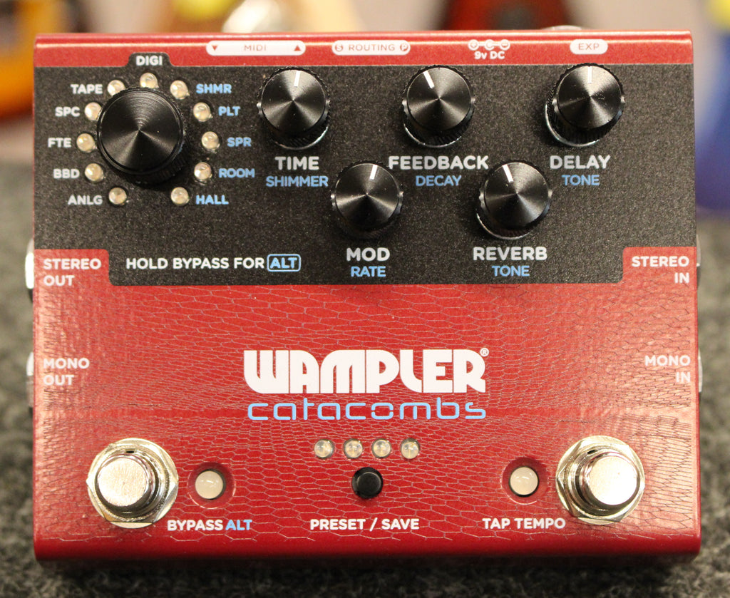 Wampler Catacombs Reverb Delay Multieffects Guitar Effects Pedal