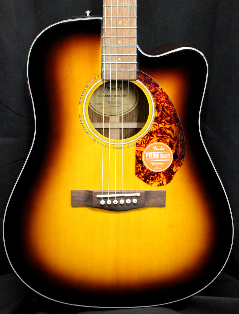 Fender CD140SCE Dreadnought Acoustic Electric Guitar Sunburst w/Case