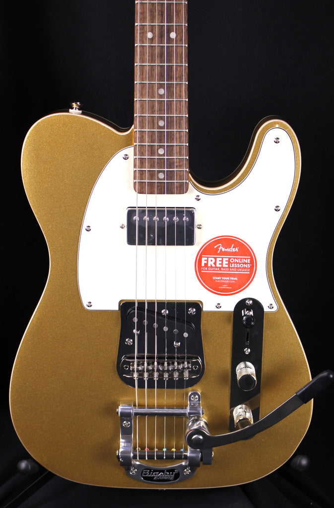 Squier Classic Vibe Custom Telecaster SH Bigsby Electric Guitar Aztek Gold Blemish