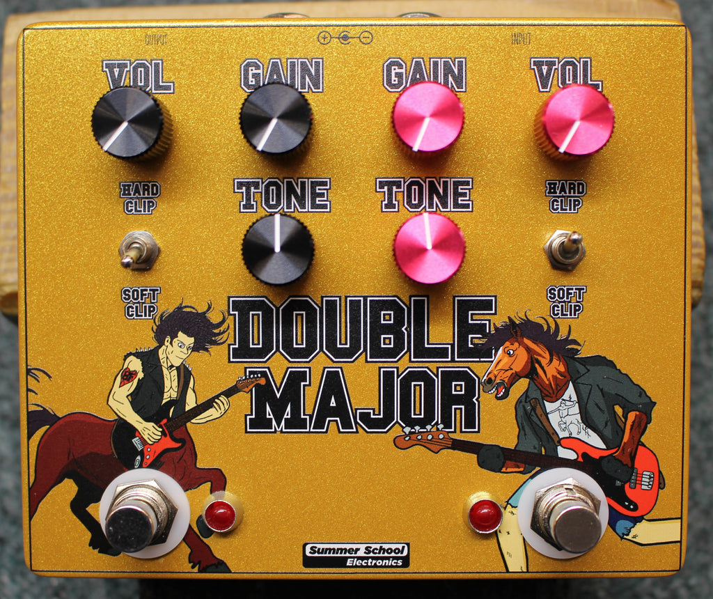 Summer School Electronics Double Major Dual Overdrive Guitar Effects Pedal #49