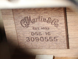 Martin USA DSS-16E Sloped Shoulder Dreadnought Black Smoke Acoustic Electric Guitar w/Soft Case