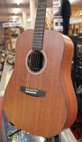 Martin X-Series DX-1E Mahogany HPL Dreadnought Acoustic Electric Guitar Natural w/Soft Case