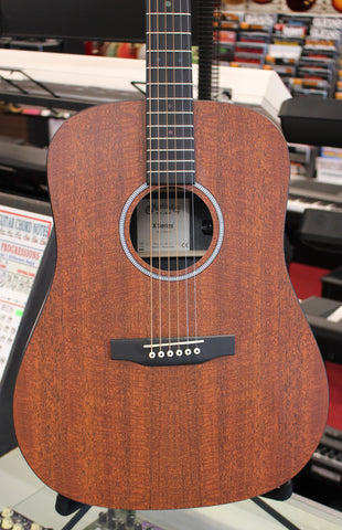 Martin X-Series DX-1E Mahogany HPL Dreadnought Acoustic Electric Guitar Natural w/Soft Case