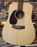 Martin X-Series DX-2E 12 Left Handed HPL Brazilian Rosewood Acoustic Electric 12 String Guitar Natural w/Gigbag