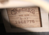 Martin X-Series DX-2E 12 Left Handed HPL Brazilian Rosewood Acoustic Electric 12 String Guitar Natural w/Gigbag