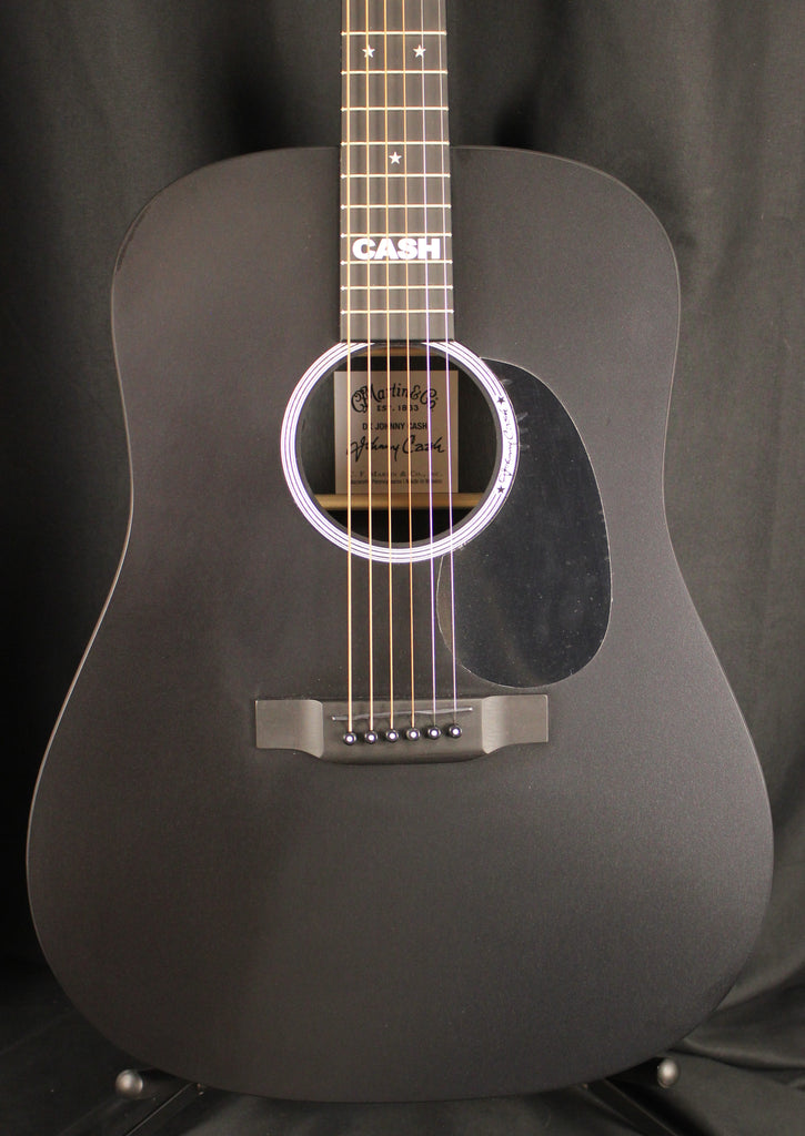 Martin DX Johhny Cash Signature Black HPL Acoustic-Electric Guitar w/Soft Case