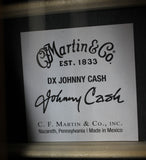 Martin DX Johhny Cash Signature Black HPL Acoustic-Electric Guitar w/Soft Case