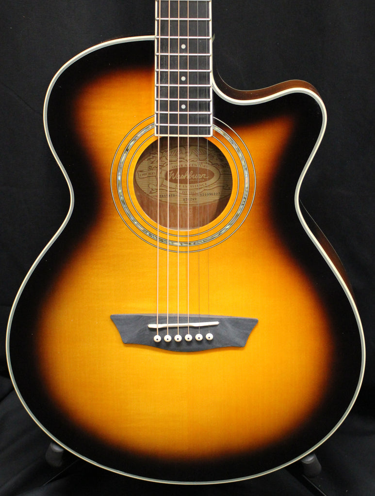 Washburn Festival EA15 Mini Jumbo Acoustic-Electric Guitar Sunburst