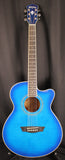 Washburn Festival EA15 Mini Jumbo Acoustic-Electric Guitar Transparent Blue