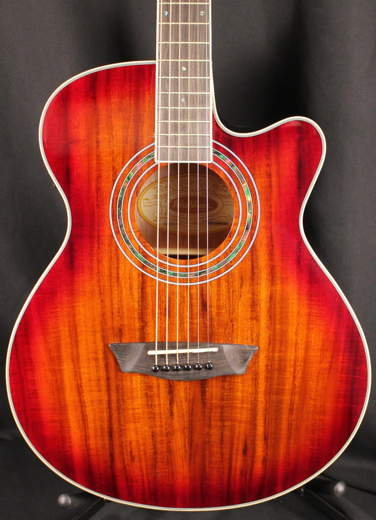 Washburn Festival EA55G Koa Mini Jumbo Acoustic-Electric Guitar