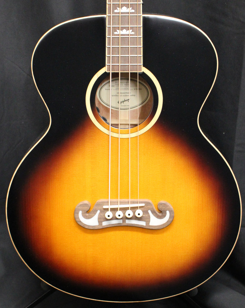 Epiphone El Capitan J-200 Studio Acoustic-Electric Bass Guitar Aged Vintage Sunburst Gloss