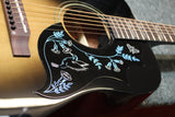 Epiphone Eric Church Hummingbird Dark Acoustic Electric Guitar w/Case Cobra Burst