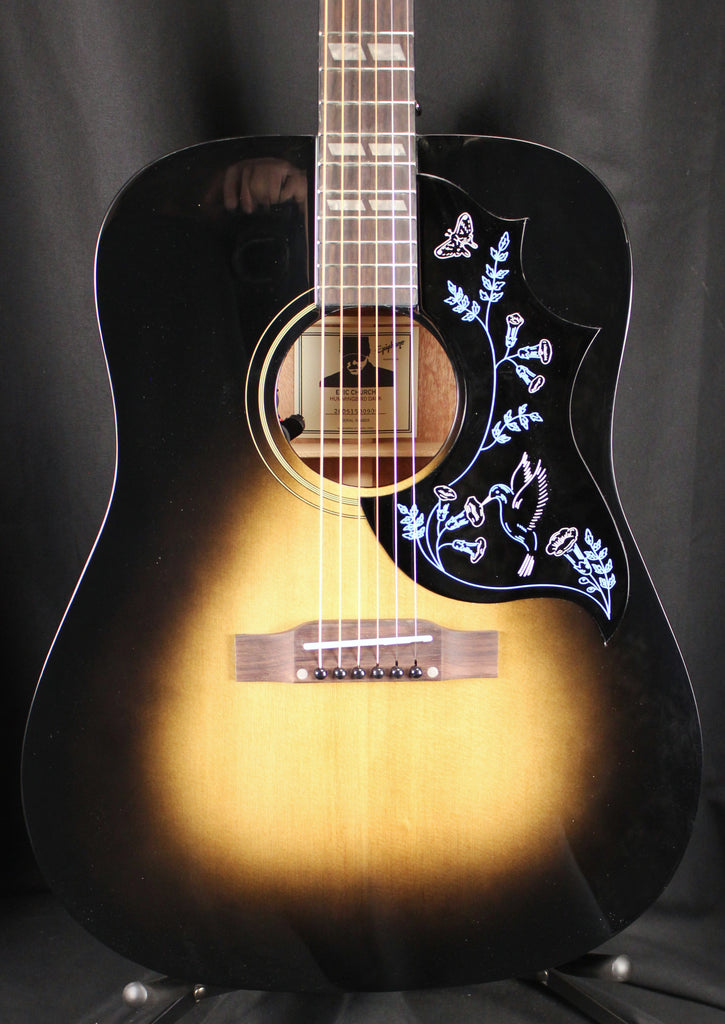 Epiphone Eric Church Hummingbird Dark Acoustic Electric Guitar w/Case Cobra Burst