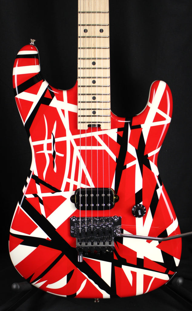 EVH Striped Series Electric Guitar Red with Black Stripes