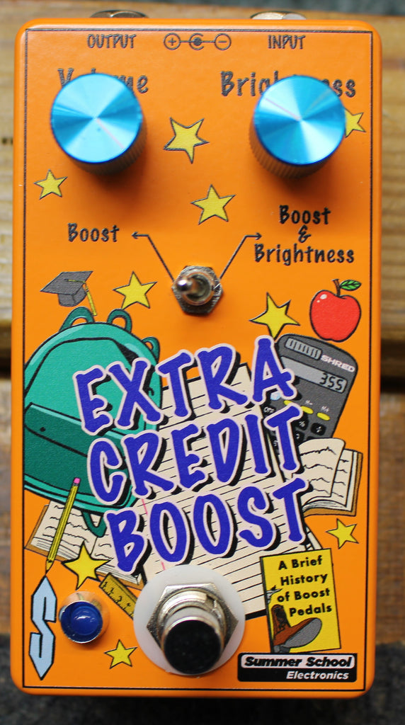 Summer School Electronics Limited Edition SYRACUSE ORANGE Extra Credit Boost Guitar Effects Pedal #24