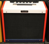 2026 Limited Fender Blues Junior IV Red/White/Blue Eminence Cannabis Rex 15 Watt 1x12 Tube Guitar Combo Amp w/Footswitch