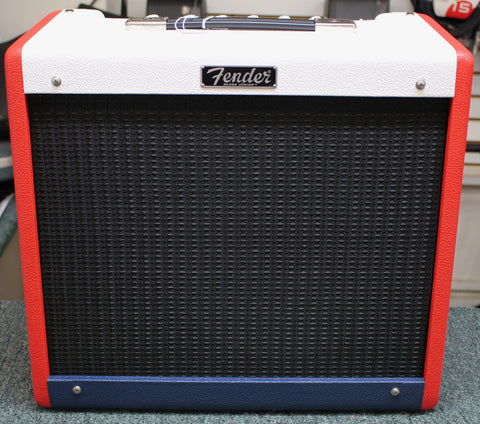 2026 Limited Fender Blues Junior IV Red/White/Blue Eminence Cannabis Rex 15 Watt 1x12 Tube Guitar Combo Amp w/Footswitch
