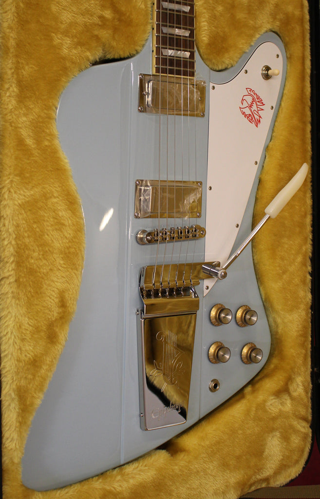 Epiphone Inspired by Gibson Custom 1963 Firebird V Electric Guitar Frost Blue w/Case