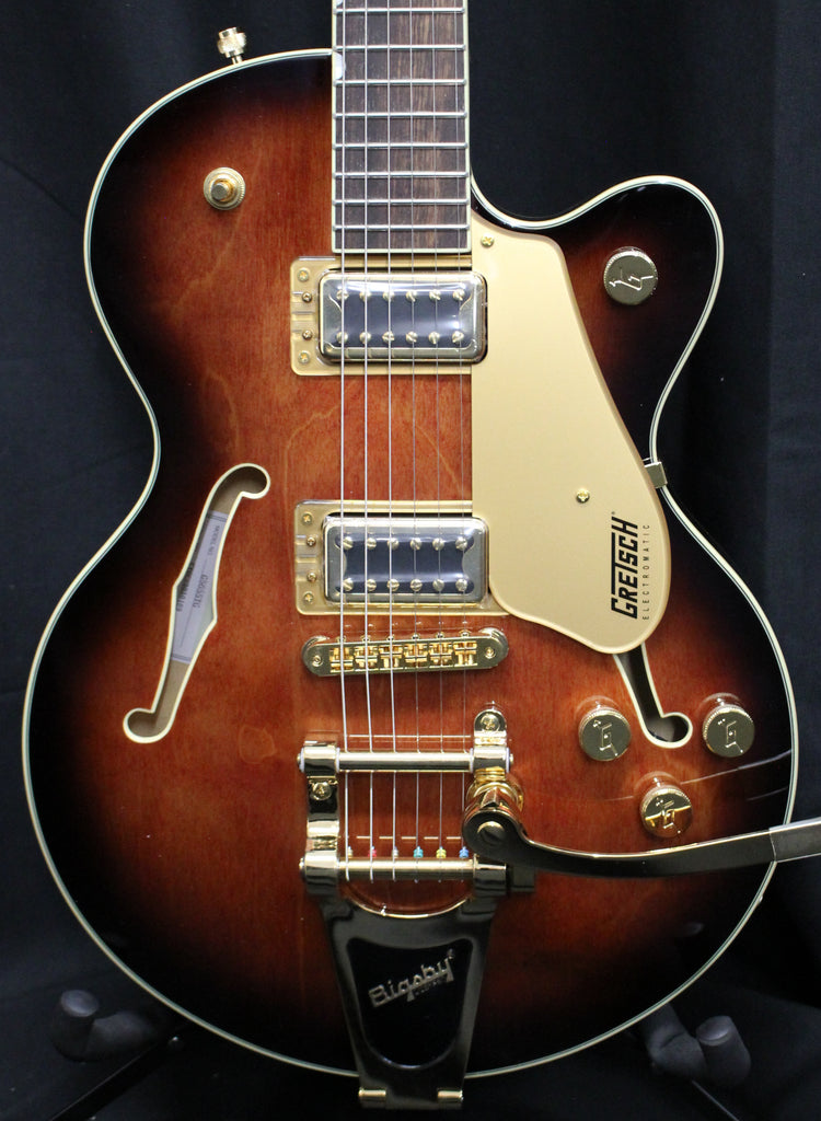 Gretsch G5655TG Electromatic Center Block Jr. Single-Cut Bigsby Gold Hardware Single Barrel Burst Electric Guitar