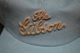 Gibson Script Logo Corduroy Snapback Hat Turquoise