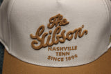 Gibson Script Logo Structured Snapback Hat Beige