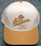 Gibson Script Logo Structured Snapback Hat Beige