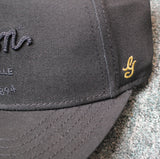 Gibson Script Logo Structured Snapback Hat Black