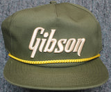 Gibson Unstructured Rope Snapback Hat Olive