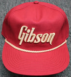 Gibson Unstructured Rope Snapback Hat Burgundy