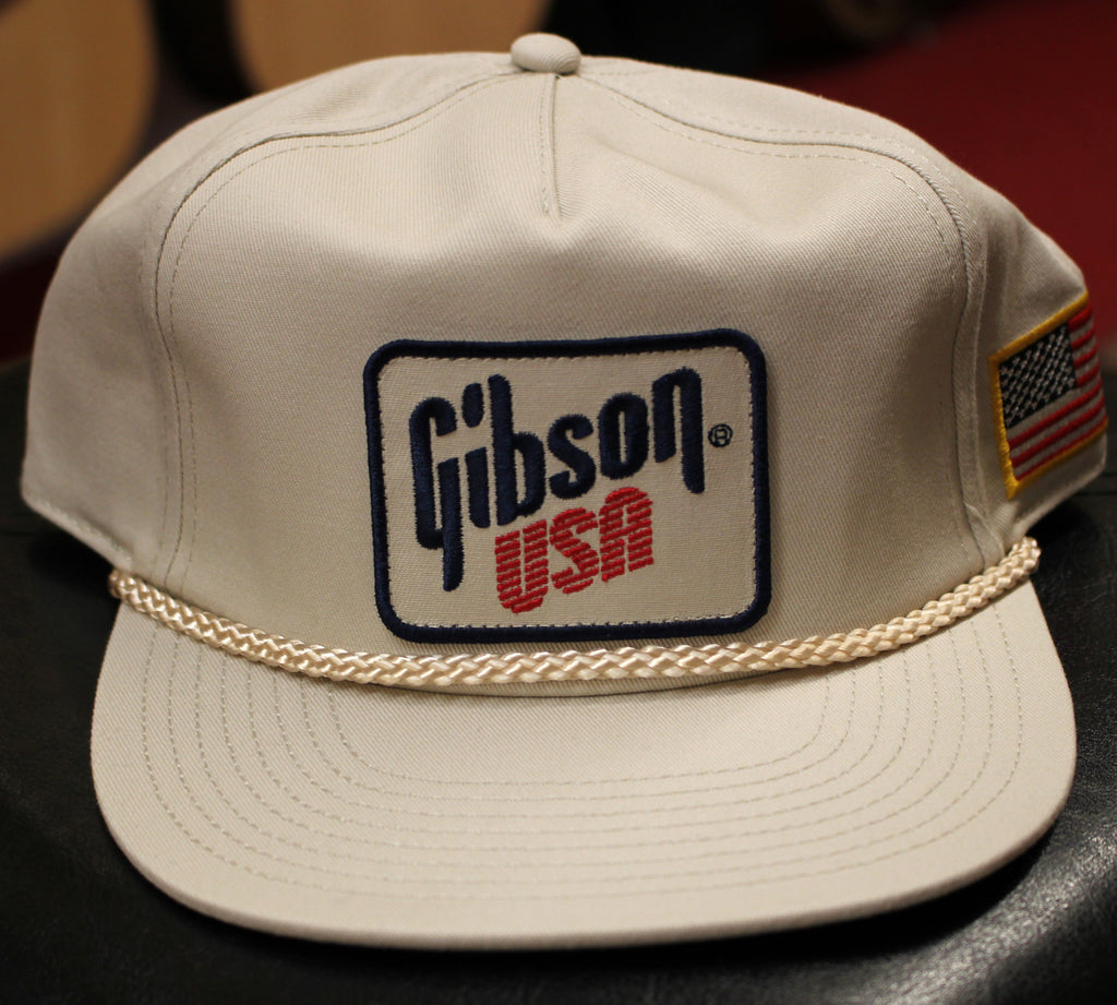 Gibson USA Flag Unstructured Rope Snapback
