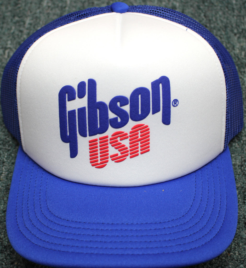 Gibson USA Foam Trucker Hat Blue