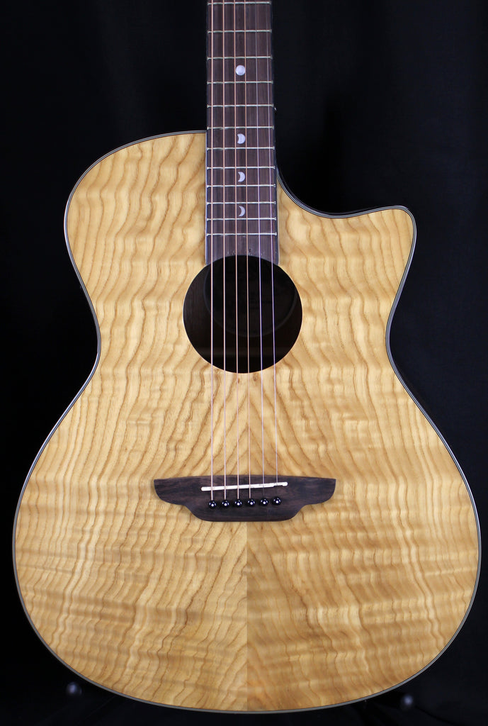 Luna Gypsy Quilt Ash Acoustic Electric Guitar Natural Gloss