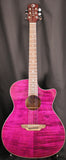 Luna Gypsy Quilt Ash Acoustic Electric Guitar Transparent Purple