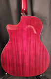Luna Gypsy Quilt Ash Acoustic Electric Guitar Transparent Purple