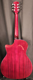 Luna Gypsy Quilt Ash Acoustic Electric Guitar Transparent Purple